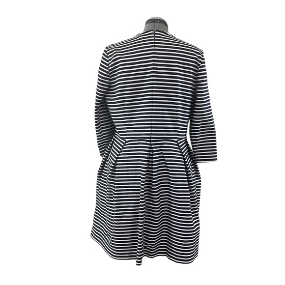 GAP Ponte Knit Blue/White Striped 3/4 Sleeve Dress Pockets Womens Size 18 - Picture 4 of 7